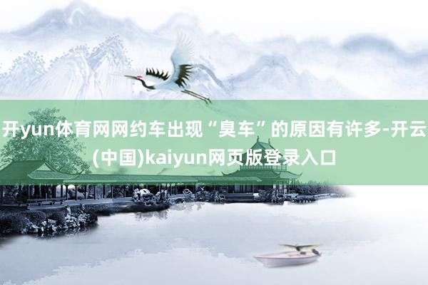 开yun体育网网约车出现“臭车”的原因有许多-开云(中国)kaiyun网页版登录入口