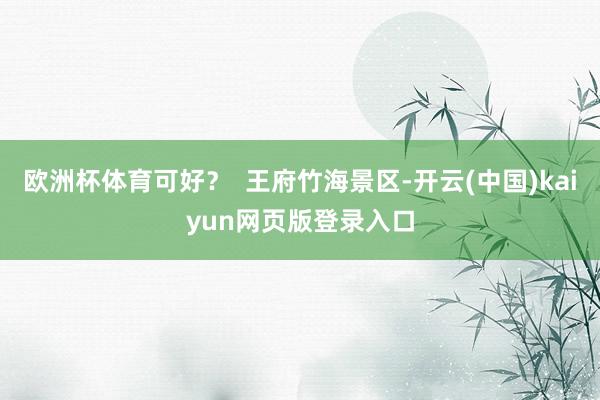 欧洲杯体育可好？  王府竹海景区-开云(中国)kaiyun网页版登录入口