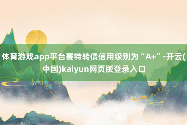 体育游戏app平台赛特转债信用级别为“A+”-开云(中国)kaiyun网页版登录入口